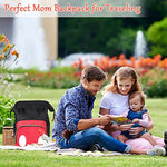 Exttlliy Baby Diaper Bag Backpack, Large Capacity Waterproof Multi-Function Fashion Polka Dots Travel Bag Pack, Nursing Bag(B)