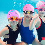 2 pcs Kids Swim Cap Silicone Swimming Cap for Boys Girls (Age 3-12) Cover Ears Waterproof Bathing Cap Keep Hair Dry Swimming Hat for Hair