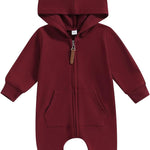 Ledy Champswiin Fall Baby Clothes Newborn Boy Girl Hoodie Romper Long Sleeve Jumpsuit Winter Infant One Piece Outfit