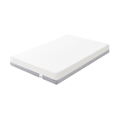 Dourxi Mini Crib Mattress, 38x24X4 Inch Dual Sided Comfort Gel Memory Foam, Breathable Premium Baby Mattress for Mini and Portable Cribs w/Removable Outer Cover - White&Grey
