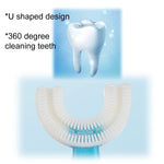 claiol 2 PCS U-Shaped Kids Toothbrush, Soft Manual Training Toothbrush for Kids 6-12 Years (Pink +Blue)