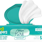 Pampers Baby Wipes Aqua Pure, 99% Water Based Wipes, Hypoallergenic and Unscented Infant Wipe, 336 Total (6 Flip-Top Packs)