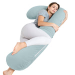 INSEN Pregnancy Pillow for Sleeping,Maternity Body Pillow for Pregnancy Women,Pregnancy Support Pillow for Back, Hip Pain, Green