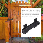 VANROUG 7.5" Heavy Duty Security Slide Latch Lock,with Padlock Hole Adjustable Gate Latch for Wooden Fences Barn Doors, Interior and Outdoor Door Latch,etc.