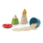 PlanToys® Creative Sand Play Wooden Montessori Outdoor Sensory and Imagination Toy | Tactile Exploration, Coordination and Open Ended Creative Play | Eco Friendly Sand Molds Set