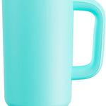 40 oz Tumbler with Handle and Straw: Stainless Steel Insulated Tumbler Keeps Cold for 24 Hours, Leakproof Travel Cup Fits in Cup Holder and BPA-Free, Cotton Candy