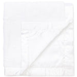 Little Me Unisex-Baby Newborn Neutral White Plush Stroller Blanket, White, One Size