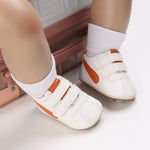 Clowora Baby Boys Girls Shoes Non-Slip Rubber Sole Sneakers Infant First Walking Toddler Crib Shoes Newborn Loafers Flats. (09/Orang,12-18 Months)