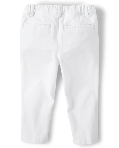The Children's Place Baby Boys' and Toddler Stretch Skinny Chino Pants, Simply White, 12-18 Months