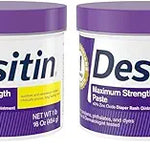 Desitin Maximum Strength Baby Diaper Rash Cream, 40% Zinc Oxide for Treatment, Relief & Prevention, Hypoallergenic, Phthalate- & Paraben-Free Paste, Protects Skin For Up To 12 Hours, 16 oz