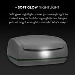 Prince Lionheart Warmies Wipes Warmer Designed for Reusable Cloth Wipes | Soft Glow Nighlight | Includes 1 everFRESH Pillow and 4 Warmies Cloth Wipes