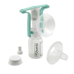 Ameda breast pump with accessories on a white background
