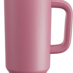 40 oz Tumbler with Handle and Straw: Stainless Steel Insulated Tumbler Keeps Cold for 24 Hours, Leakproof Travel Cup Fits in Cup Holder and BPA-Free, Cotton Candy