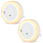 FOLKSMATE LED Night Lights Plug in, Dimmable Nightlight Plug Into Wall with Light Sensor, Soft White Adjustable for Adults, Bedroom, Bathroom, 2-Pack