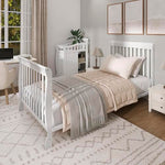 Dream On Me Jayden 4‑in‑1 Mini Convertible Baby Crib & Changer with Storage in White, Pinewood, GreenGuard Gold & BSA, 1” Mattress Pad, 3 Mattress Heights, Converts to Mini Day & Twin-Size Bed