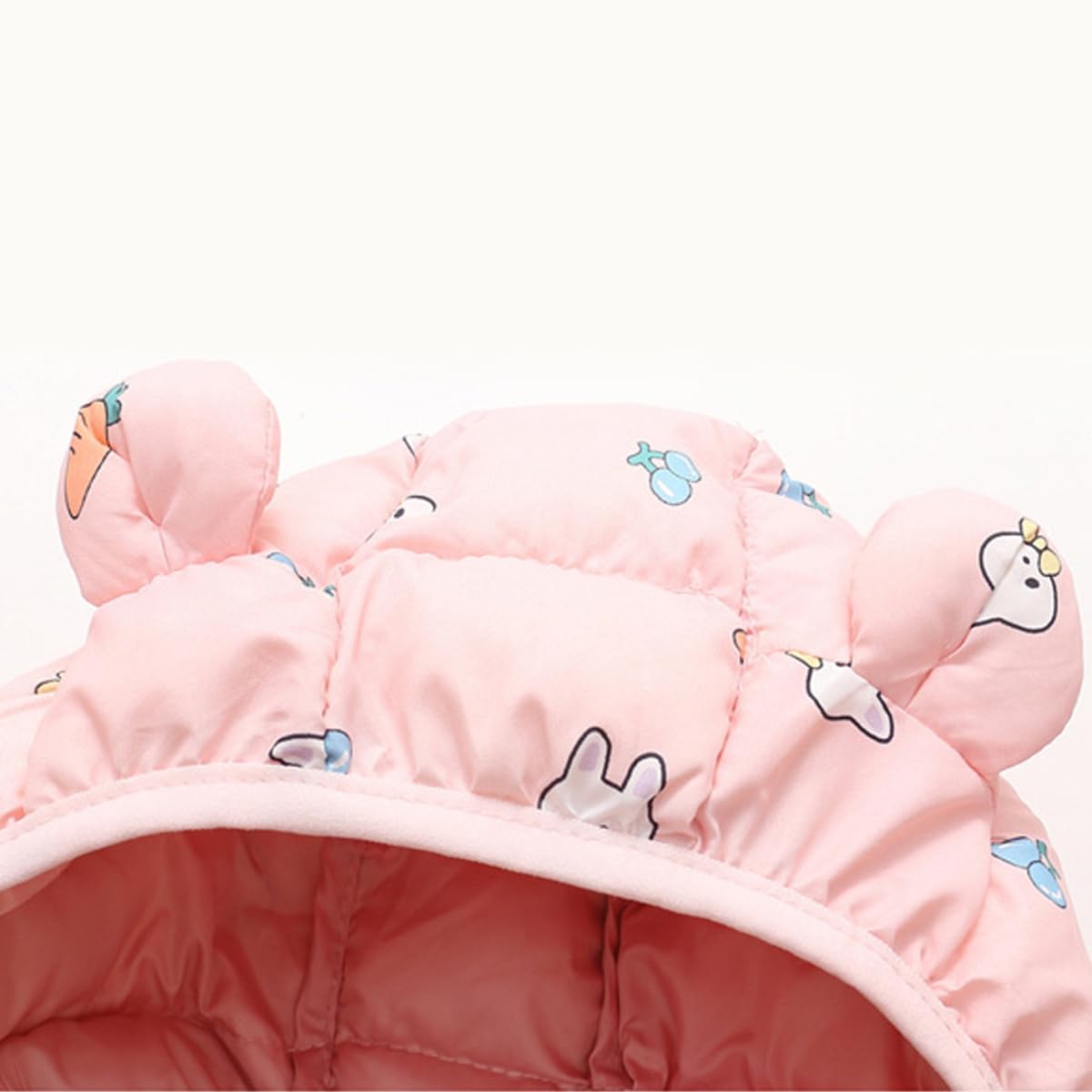 AIWUHE Baby Winter Hooded Down Jacket Boys Girls Light Warm Puffer Coats Toddler Bear Ears Zipper Up Down Coats Outwear 6M-4T