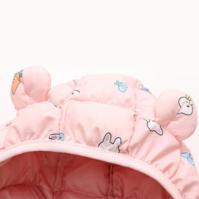 AIWUHE Baby Winter Hooded Down Jacket Boys Girls Light Warm Puffer Coats Toddler Bear Ears Zipper Up Down Coats Outwear 6M-4T