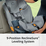 Chicco OneFit ClearTex All-in-One Car Seat, Slim Design, Rear-Facing Seat for Infants 5-40 lbs., Forward-Facing 25-65 lbs., Booster 40-100 lbs., Convertible Car Seat | Slate/Grey
