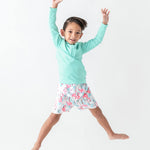 RUGGEDBUTTS Spun Sugar Long Sleeve Logo Rash Guard - 18-24m