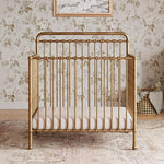 Namesake Winston 4-in-1 Convertible Mini Crib w/Removable Wheels - Converts to Toddler Bed, Daybed & Twin-Size Bed - GREENGUARD Gold Certified - 4 Adjustable Heights - Durable Metal, Easy to Assemble