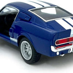 KiNSMART - 1967 Ford Shelby Mustang GT500 1:38 Scale 5" Die Cast Metal Model Toy Muscle Car (Blue)