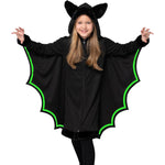 Spooktacular Creations Halloween Vampire Bat Costume Glow in the Dark, Girl Black and Silver Bat Wings Costume for Kids
