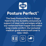 Sealy Baby Posture Perfect Breathable Crib Mattress, GREENGUARD Gold Certified, Made in USA, 2 Stage Hybrid Memory Foam & 150 Premium Coils, Toddler Bed Fit, Safety & Quality Tested, 52x28"