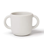 Silicone Training Cup for Infants, Toddler Learning Cup with Two Handles, Baby Open Cup 5oz, 6months+ (Gray)