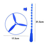 JIEOU Flying Helicopter Toy, 20 Sets Hand The Rotating Circle Helicopter, Bamboo Dragonfly Hand Rub Plastic Propeller for Outdoor Toy Kids Gift Flying (Colorful)