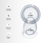 Zomee Manual Breast Pump Silicone Milk Collector – Hands-Free Milk Collection Bottle for Breastfeeding Moms – BPA-Free, Leak-Proof, Spill-Proof Design - Portable & Easy to Clean – 4oz Capacity