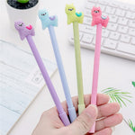 Shuiniba Cartoon Animal Sheep Alpaca Llama Gel Pen, Neutral Pens, Cute Colorful Rollerball Pens for School Office Writing Supplies Stationery Gift, Black Ink, 0.38mm Ball Point - 4PCS