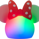 Disney Minnie Mouse Squishy Light, Color Changing, Night Light for Kids, USB Lamp, Battery Operated, Dimmable, Ideal for Bedroom, Playroom, Living Room, and More, 66945