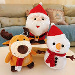 Santa Claus Plush Toy, 8" Santa Claus Stuffed Toy, Christmas Plush Toys Xmas Decoration Indoor (Reindeer)