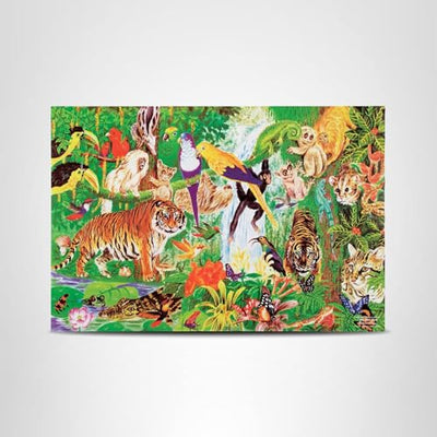 Melissa & Doug Rainforest Floor Puzzle, 48 pc Jumbo Jigsaw Puzzle, Educational Screen Free Activity for Toddler, Preschoolers and Kids Ages 3+ (2 x 3 Feet) - FSC Certified