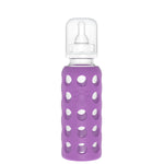 Lifefactory Glass Baby Bottle with Stage 2 Nipple and Protective Silicone Sleeve Grape 9 Oz (LF110021C4)