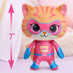 Just Play Disney Junior SuperKitties 7-inch Small Plush Stuffed Animal, Ginny, Kitten, Kids Toys for Ages 2 Up