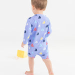RUGGEDBUTTS Down by The Bay Long Sleeve One Piece Rash Guard - 3-6m