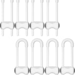 Cabinet Locks for Babies,Child Proof Cabinet Locks,4 Pack U-Shaped Baby Proofing Cabinets,Child Locks for Cabinets and Drawers,Child Safety Cabinet Locks with Adjustable(White)