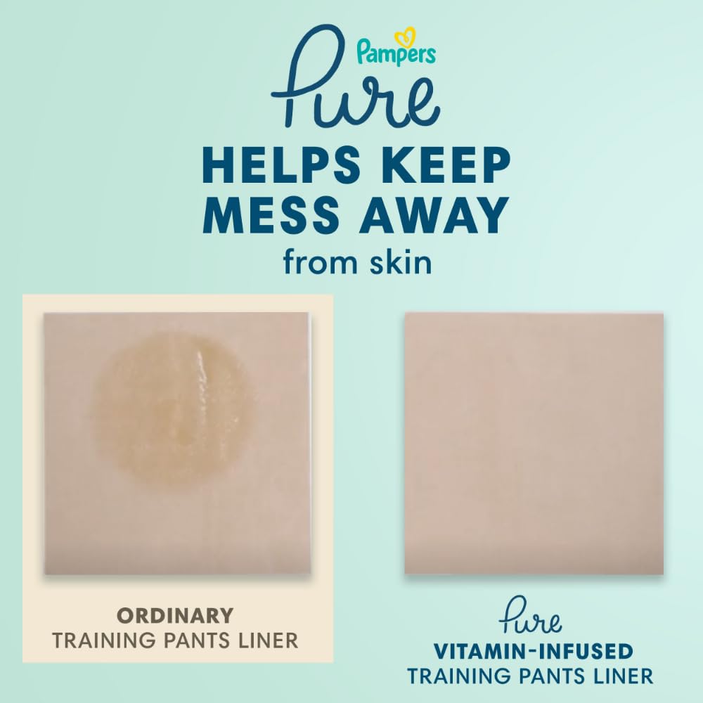 Pampers Pure Protection Training Underwear, Unisex, Size 3T4T, 92 Count, Premium, Hypoallergenic, Soft, Absorbent