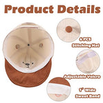 Cotton Baby Baseball Caps Infant Toddler Sun Cap for Baby Boys Girls Spring Summer Baby Outdoor Hat (Smile Deer Beige)