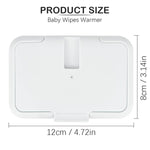 Baby Wipes Warmer Travel Wipes Warmer Portable Thermostat Reusable Wipes Heater for Home Car Travel （White）