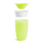 Munchkin Sippy Cups for Toddlers 1-3, Spill Proof Miracle 360 Cup, 10 Ounce, 2 Pack, Green/Blue