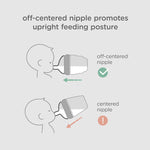 Olababy Gentle Silicone Baby Bottle, Anti-Colic, BPA free, Easy to Clean and Wide Neck Baby Bottles Best for Breast Feeding Babies (8 Ounce, Sky)