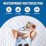 Utopia Bedding Waterproof Mattress Protector, Queen Mattress Pad, Quilted Fitted Cover Stretches up to 16 Inches Deep (White)