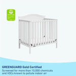 Graco Stella 4-in-1 Convertible Mini Crib with Bonus Mattress – Includes Bonus 2.75 Inch Thick Mattress with Water-Resistant Cover, Converts to Twin Bed, Ideal Crib for Small Spaces (White)