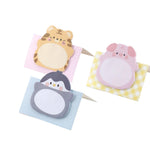 24 Pads Cute Animal Shaped Sticky Notes 8 Cute Patterns 3 Pads of Each Kawaii Self-Sticky Notes Memo Pad for School Office Home Kids Students Roommates Tab Gifts