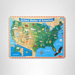 Melissa & Doug USA Map Sound Puzzle - Wooden Puzzle with Sound Effects (40 pcs)