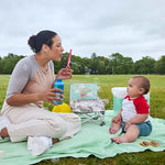 Bright Starts Disney Winnie The Pooh Pop 'N Sit Portable Booster, Indoor/Outdoor Use, Floor Seat with Feeding Tray, 6 Mos - 3 Yrs
