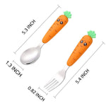 Ginbear Toddler Utensils with Case, Non-toxic Kids Spoons and Forks for Ages 18 Months+, Cute Child Flatware Set