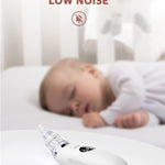 GROWNSY Nasal Aspirator for Baby | Baby Nose Sucker | Electric Nose Suction for Toddler, Ergonomic Booger Sucker with 3 Silicone Tips, Music & Light Soothing Function(White)